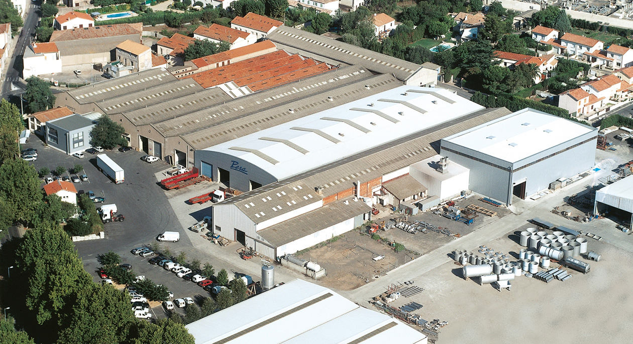 L’usine de fabrication de matériel viniole de Pera Pellenc à Florensac.