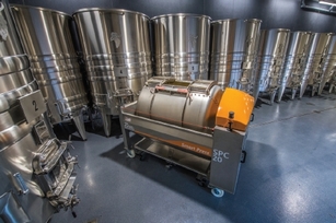 Smart Press SPC 30 pneumatic press from Pera Pellenc, winemaking equipment.