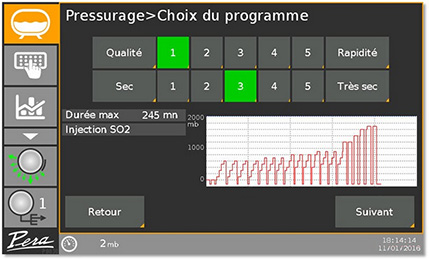 Sistema de prensado inteligente Easy Press 2 de la prensa neumática Smart Press: selección de los criterios de prensado